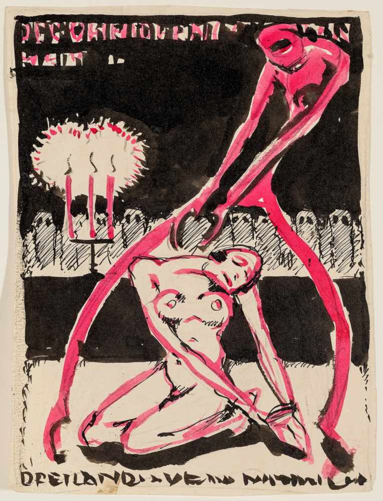 Carl Rabus. Drei Zeichnungen für Umschläge der Zeitschrift »Der Orchideengarten«. Um 1919/1920. I. - Image 3 of 3