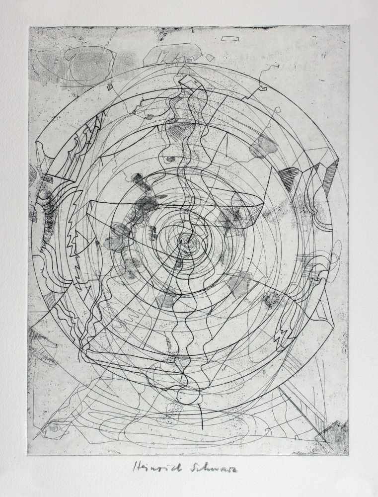 Dieter Roth. Komposition I - V. Fünf Kaltnadelradierungen. 1977. Ca. 30 : 22 cm (39 : 28 cm). - Image 4 of 4