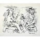 Oskar Kokoschka. Die Macht der Musik (Morgen und Abend). Lithographie. 1966. 46,1 : 57,8 cm (57 : 80