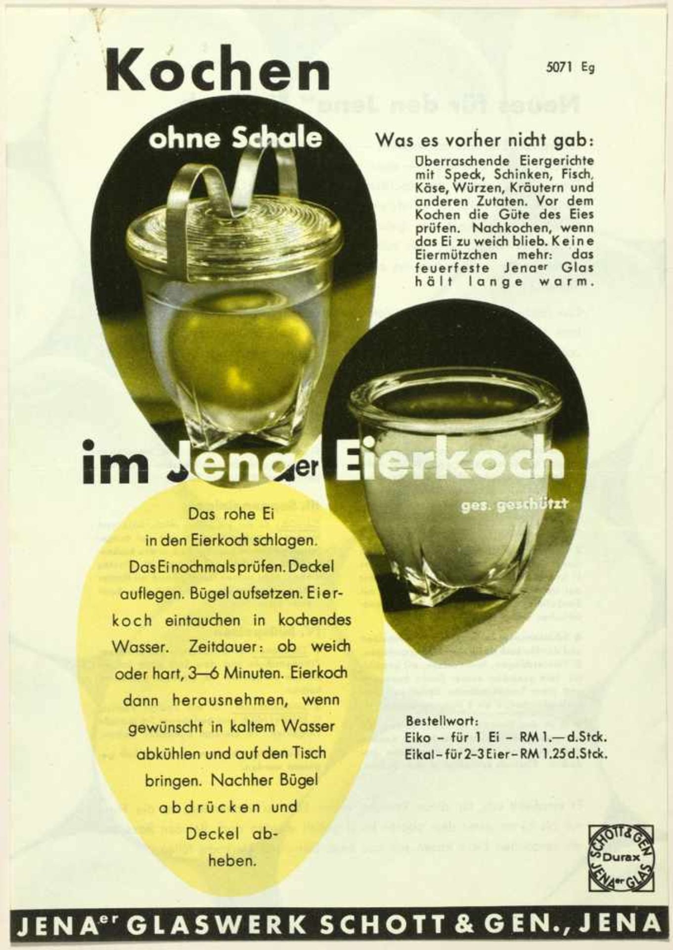 Laszlo Moholy-Nagy - Fünf Werbebroschüren und -flyer für das Jenaer Glaswerk Schott & Gen. Jena um - Bild 4 aus 5