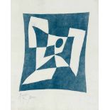 Hans Arp. Knossos. Farbiger Holzschnitt. 1956. 17,6 : 14,7 cm (24,8 : 20,2 cm). Signiert. Wie die