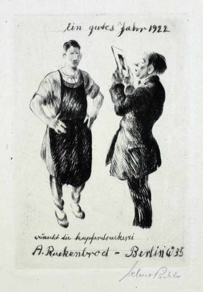 Konvolut - 36 Radierungen und Lithographien, deutsche Künstler um 1920. Alle signiert, teils datiert - Image 3 of 12