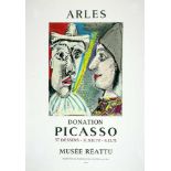 Pablo Picasso. Drei Ausstellungsplakate. Farblithographien nach Picasso. 1969-1971. 65 : 50 cm -