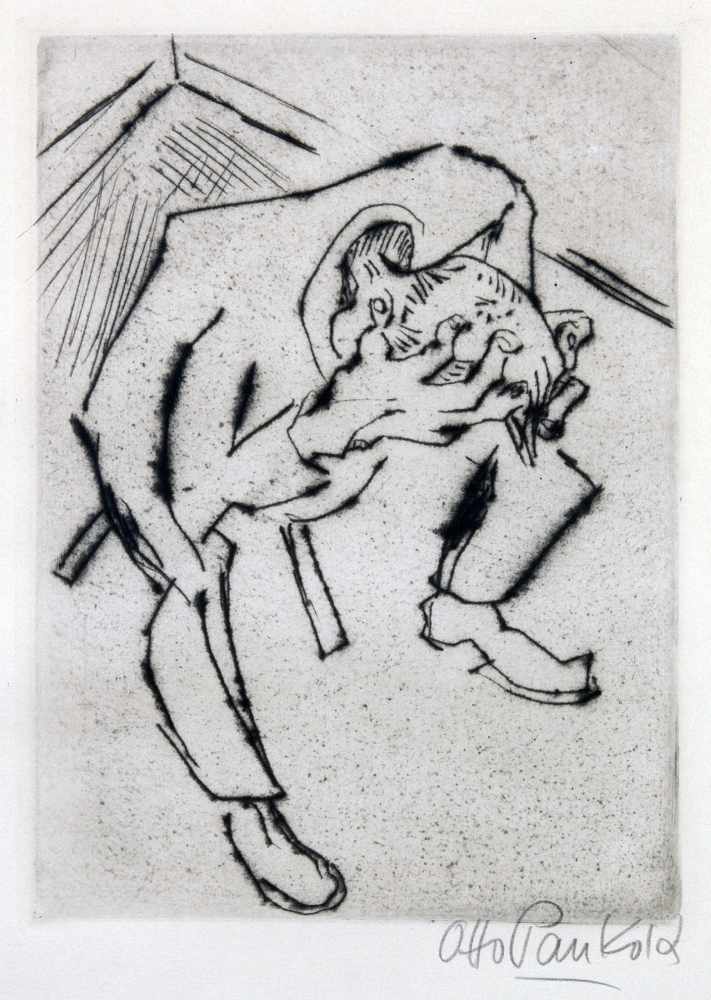Otto Pankok. Rundgang im Gefängnishof. - Gefangener. Zwei Radierungen. 1923. 19,0 : 13,5 cm (31, - Image 2 of 2
