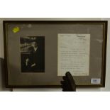 FRAMED PHOTO OF DE VALERA SIGNED