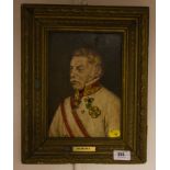 JOHN SCHWATSCHKE "RADETZKY" OIL ON BOARD IN GILT FRAME