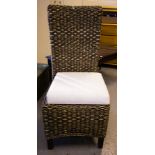 4 WOVEN DINING CHAIRS