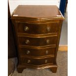 4 DRAWER SHAPED FRONT BEDSIDE CHEST