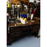 BOW FRONT DRESSING TABLE ON CLAW FEET