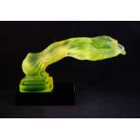 CZECHOSLOVAKIAN URANIUM GLASS GREYHOUNDS