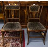 2 EDWARDIAN INLAID CHAIRS