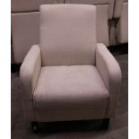 PAIR OF UPHOLSTERED ARM CHAIRS