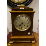 BRASS INLAID MANTLE CLOCK