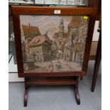 MAHOGANY TABLE FIRE SCREEN