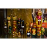 LOT OF BABUSKA + KOKESHI DOLLS