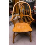 PAIR OF QUALITY OAK WINDSOR CHAIRS - STAMPED KRUG