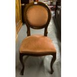 4 BALLOON BACK UPHOLSTERED BACK DINING CHAIRS