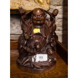 CARVED TIMBER BUDDHA