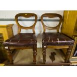 2 MAHOGANY BALLOON BACK DINING CHAIRS