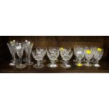 MISC LOT OF CUT GLASS GLASSES