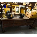 MAHOGANY DRESSING TABLE + 4 DRAWER CHEST