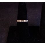 5 STONE DIAMOND RING IN 9CT YELLOW GOLD