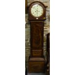 INLAID MAHOGANY GRANDFATHER CLOCK - JOHNSON DUBLIN