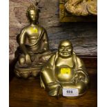 2 BRASS BUDDHAS