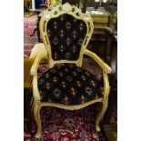 FRENCH STYLE ELBOW CHAIR