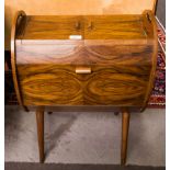 SHAPED TEAK DROP FRONT CABINET