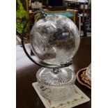 WATERFORD CUT GLASS GLOBE.