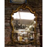 PAIR OF ORNATE GILT MIRRORS.