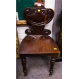 VICTORIAN MAHOGANY HALL CHAIR AF