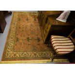 TERRACOTTA GROUND WOOL RUG 160 X 232CM