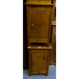 PAIR OF PINE BEDSIDE LOCKERS