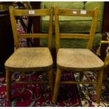 PAIR OF ANTIQUE ELM CHILDS CHAIR