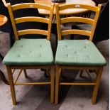 PAIR OF BEECH OCCASIONAL CHAIRS