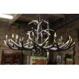 LARGE 12 BRANCH ANTLERS STYLE CENTRE LIGHT FITTING