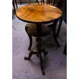 ANTIQUE MAHOGANY POD TABLE WITH UNDER TIER