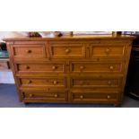 LARGE 3 OVER 6 DRAWER PINE CHEST