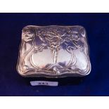 SILVER TOP LEATHER BOX