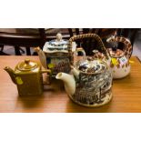 COLLECTION OF 7 TEA POTS