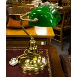 DESK LAMP WITH GREEN SHADE