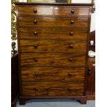 QUALITY VICTORIAN 8 DRAWER TALL BOY CHEST.