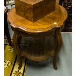 PAIR OF 2 TIER SHAPED TOP LAMP TABLES