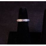 PLATINUM AND DIAMOND ETERNITY RING SIZE J1/2