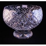 WATERFORD CUT GLASS FOOTED BOWL NS