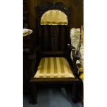 CARVED THRONE CHAIR AF