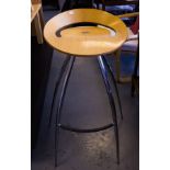 4 LYRE HIGH STOOLS