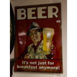 "BEER" METAL SIGN